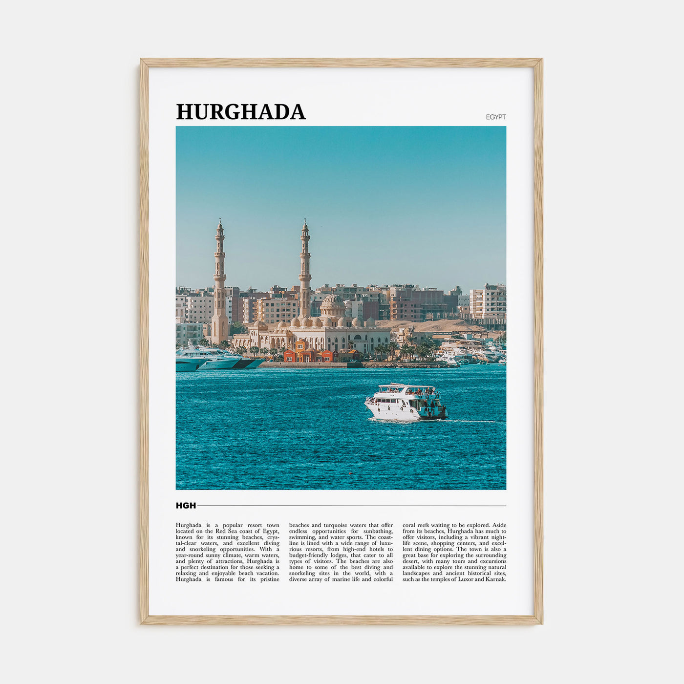 Hurghada Travel Color Poster