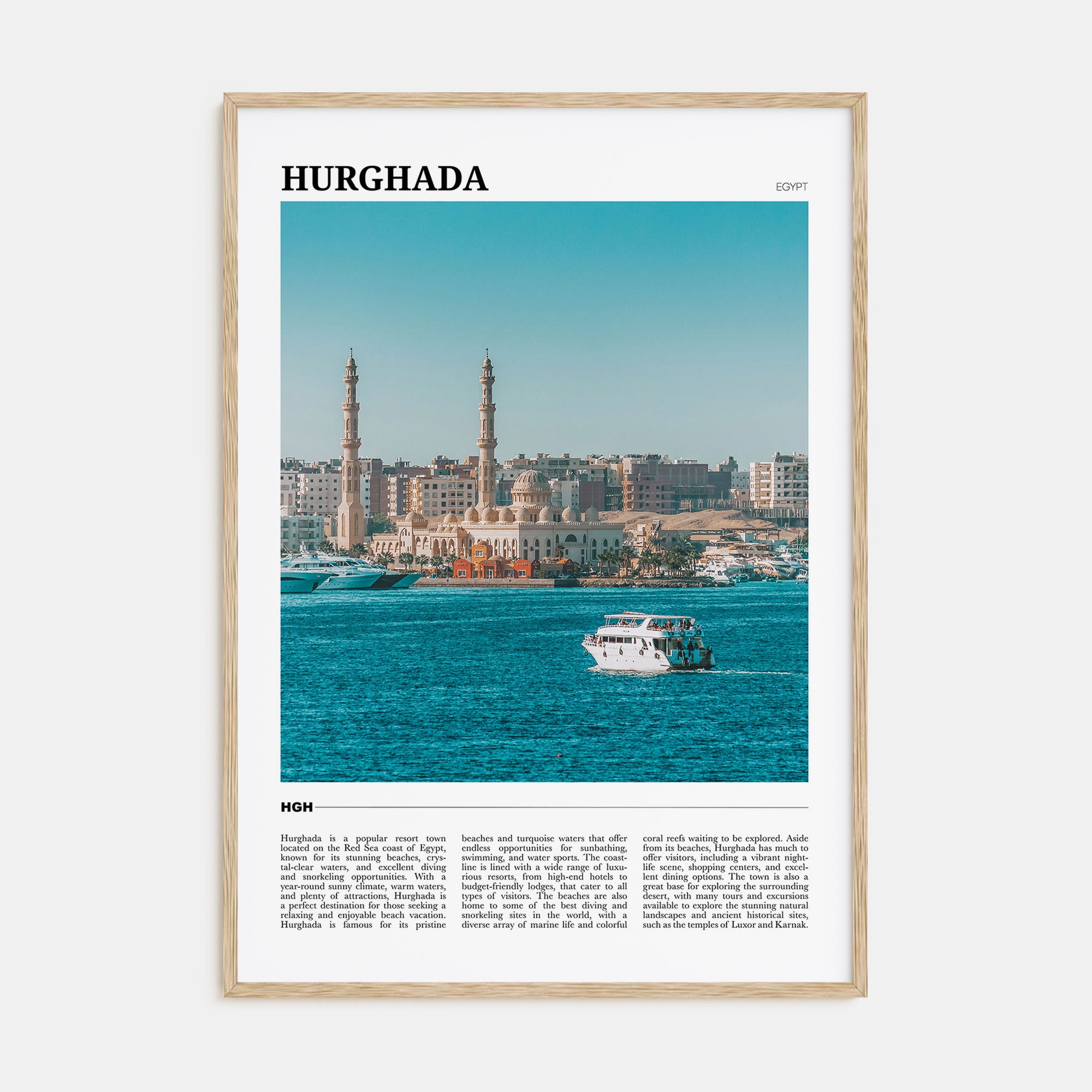 Hurghada Travel Color Poster