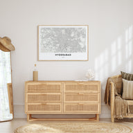 Hyderabad Map Landscape Poster