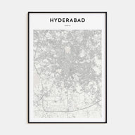 Hyderabad Map Portrait Poster