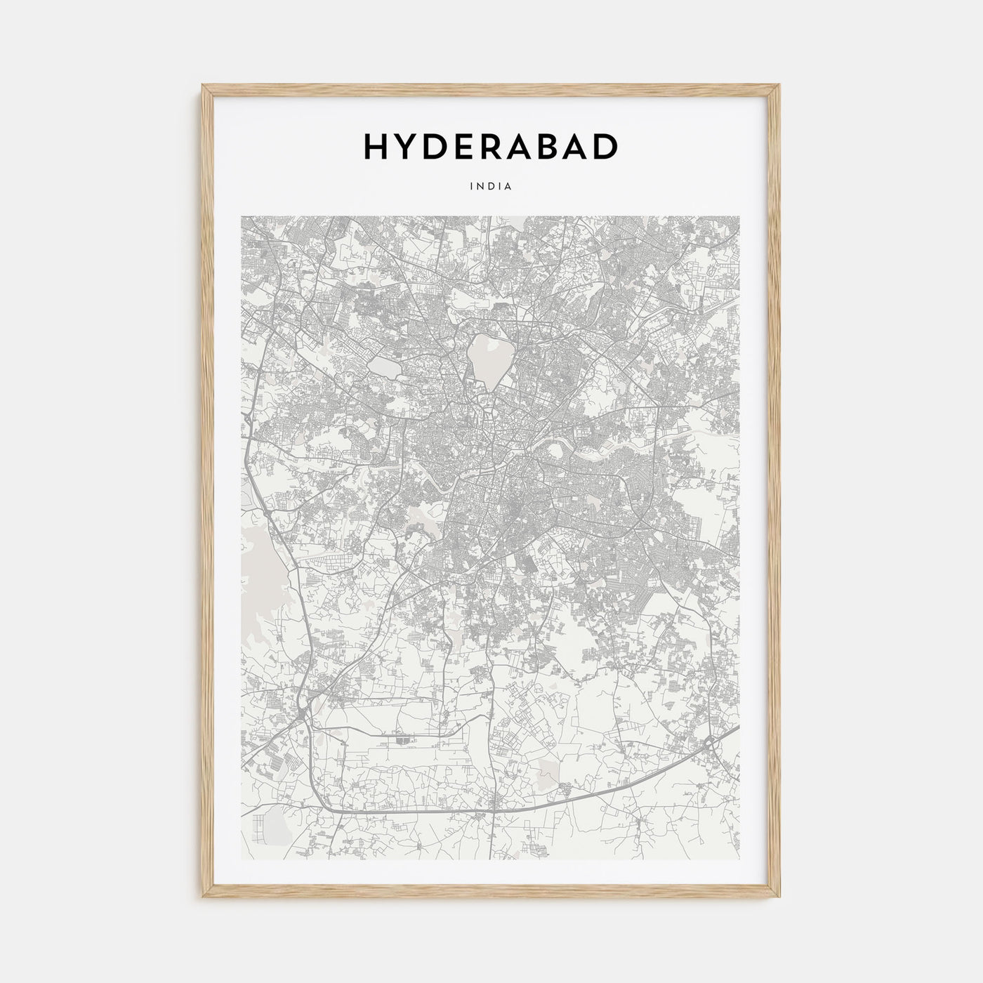 Hyderabad Map Portrait Poster