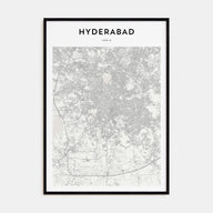 Hyderabad Map Portrait Poster