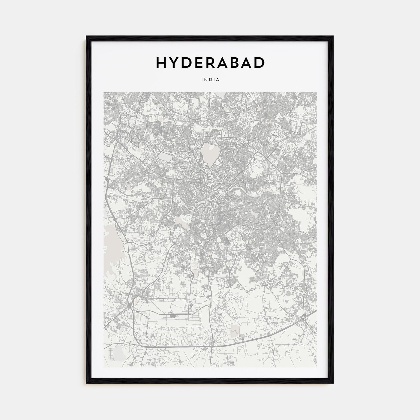 Hyderabad Map Portrait Poster