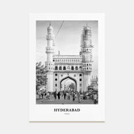 Hyderabad Portrait B&W Poster
