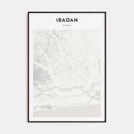 Ibadan Map Portrait Poster