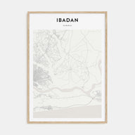 Ibadan Map Portrait Poster