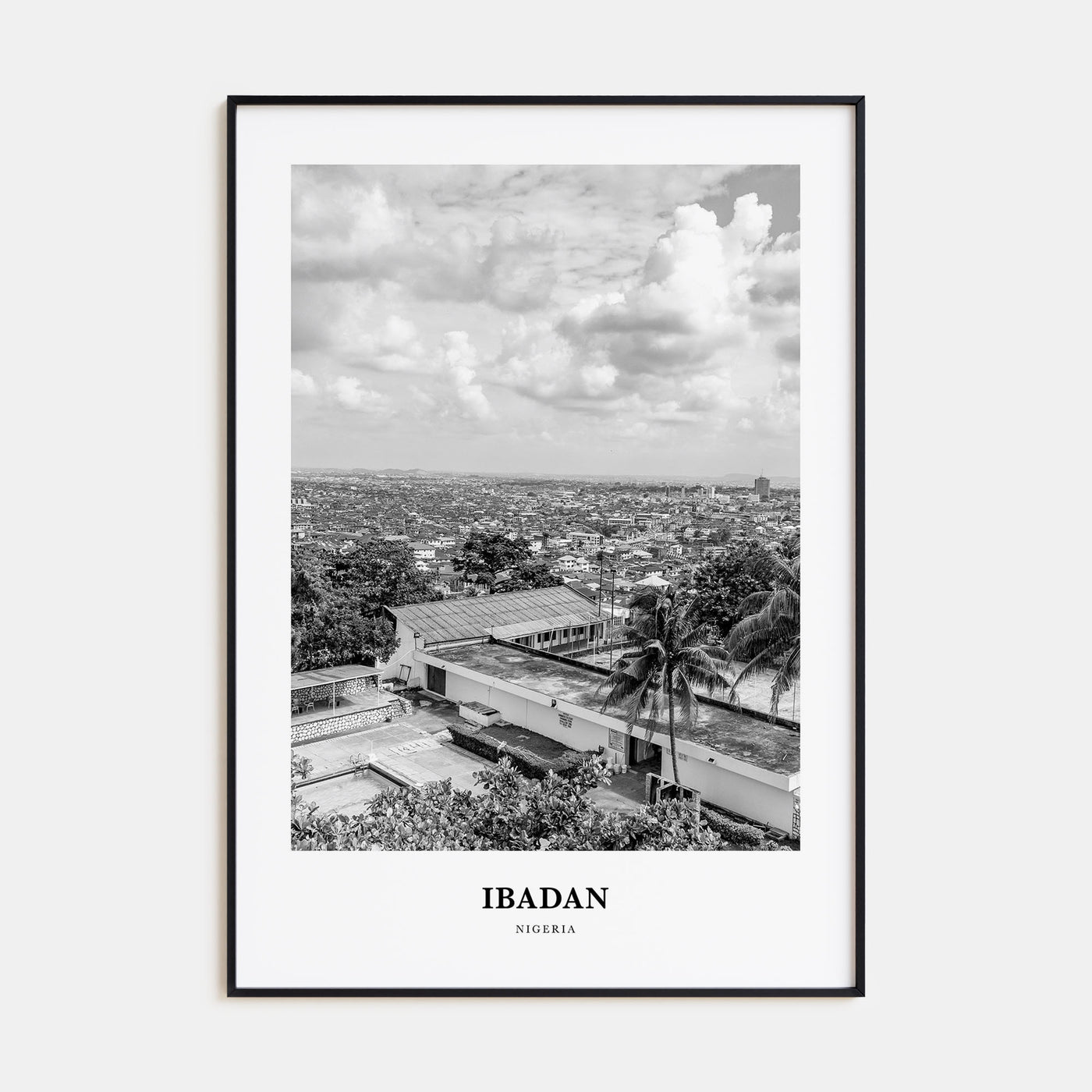 Ibadan Portrait B&W Poster
