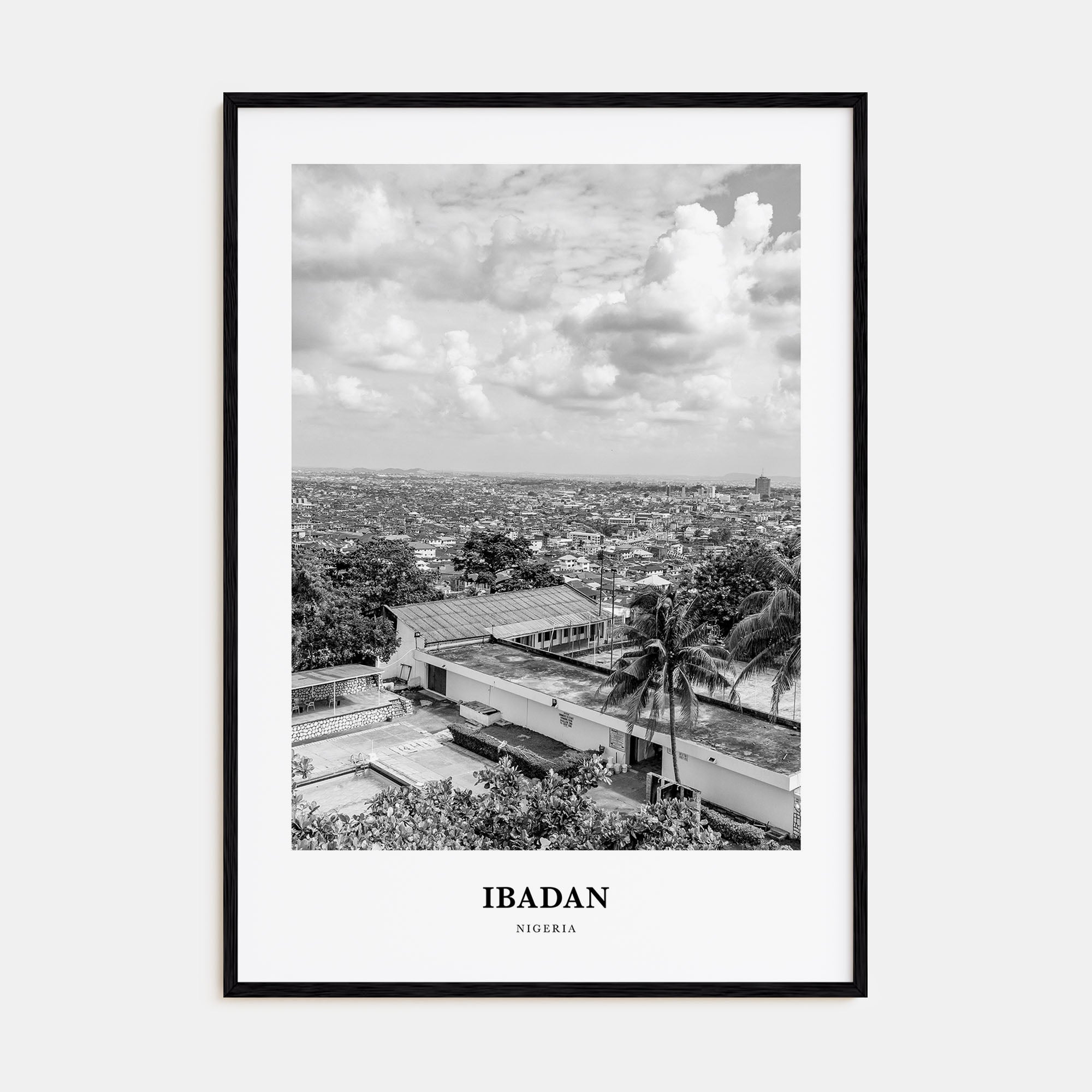 Ibadan Portrait B&W Poster