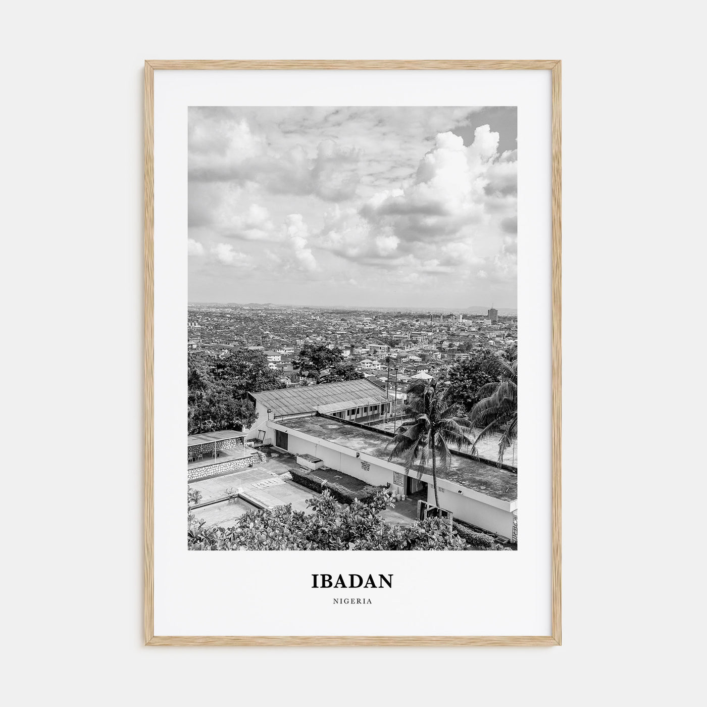 Ibadan Portrait B&W Poster