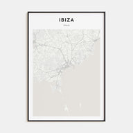 Ibiza Map Portrait Poster