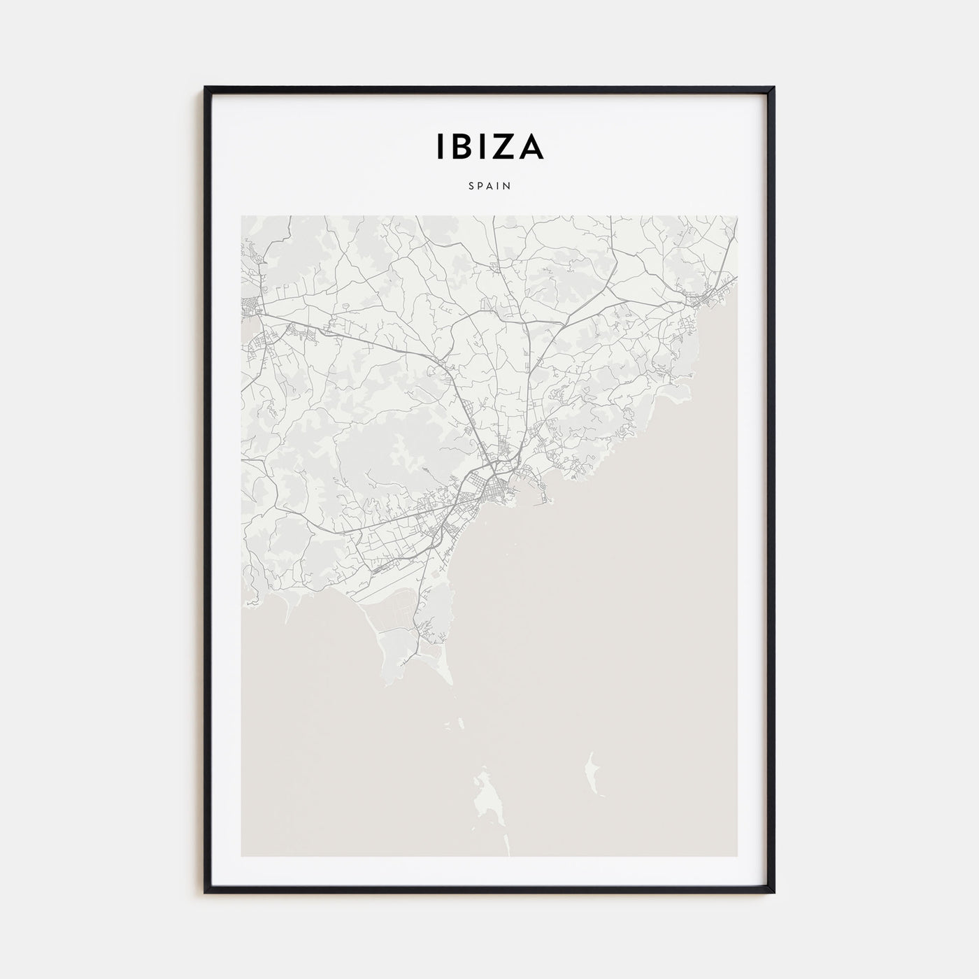 Ibiza Map Portrait Poster