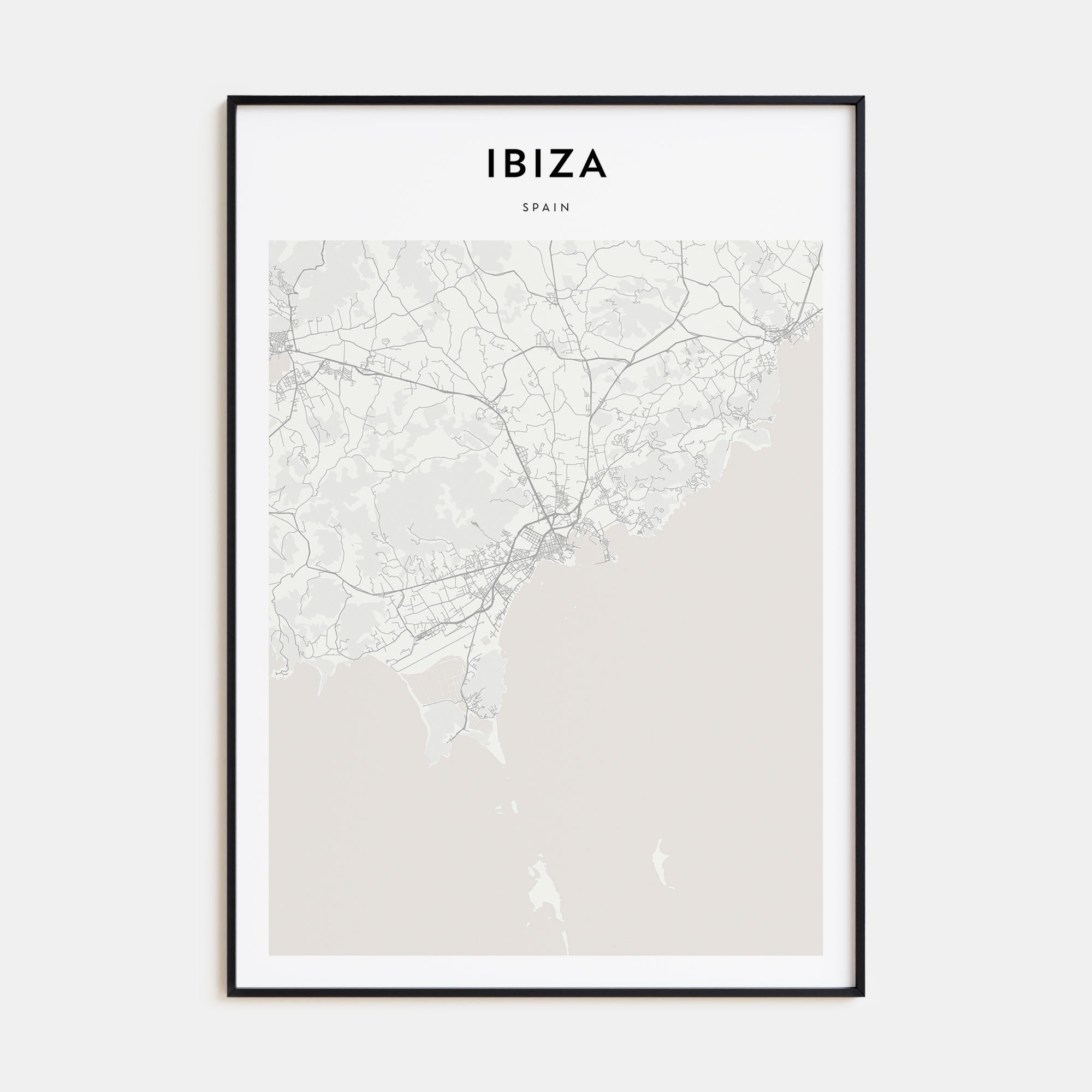 Ibiza Map Portrait Poster