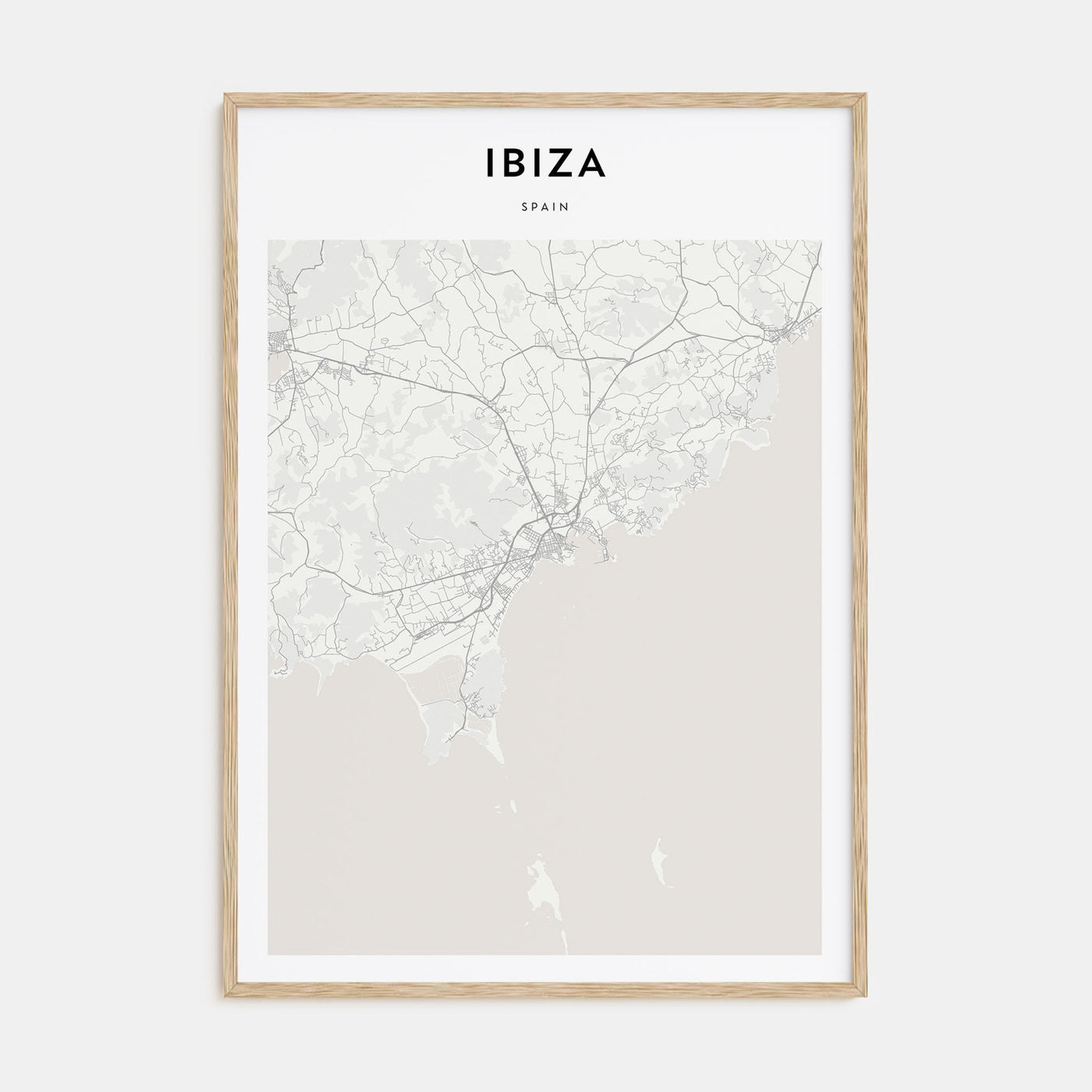 Ibiza Map Portrait Poster