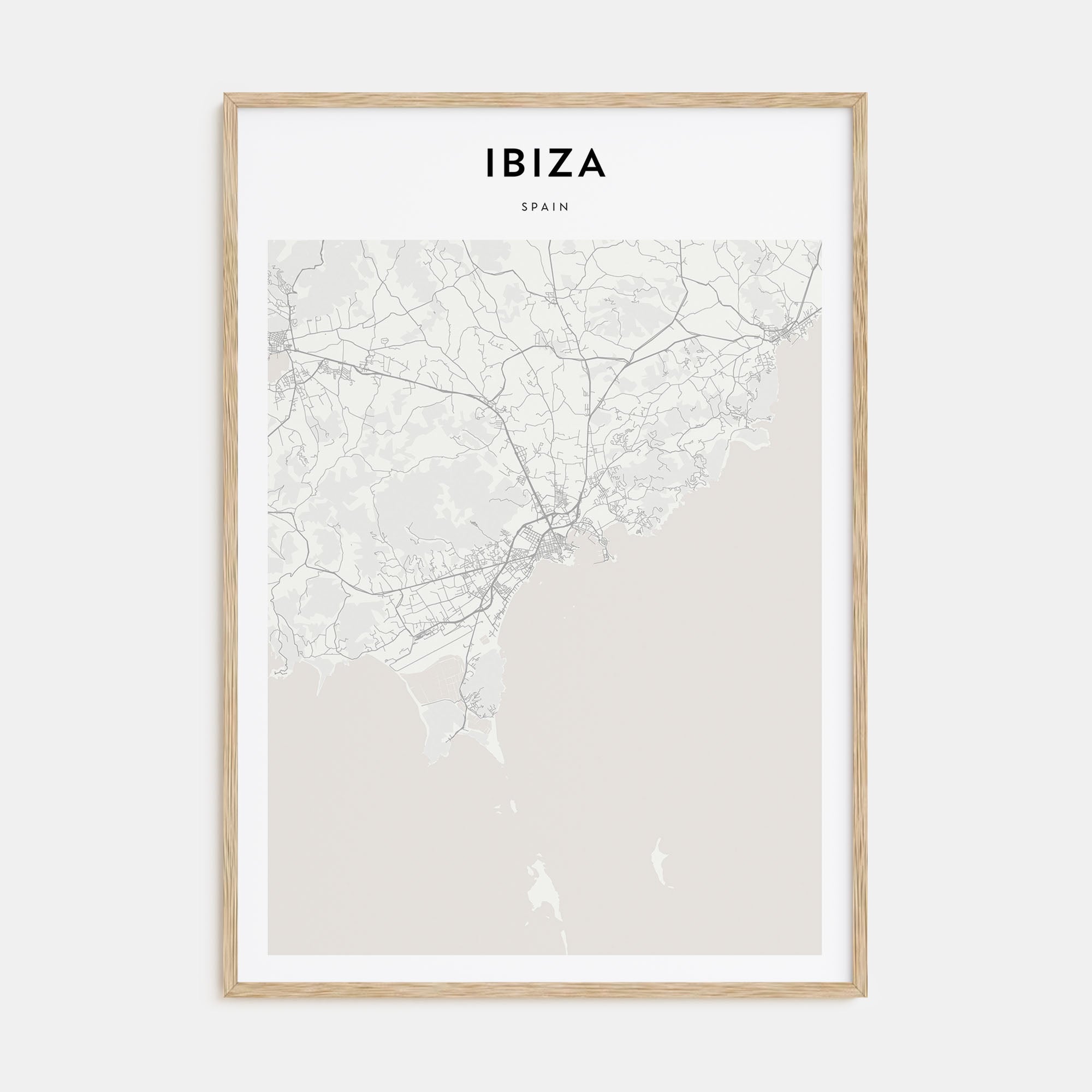 Ibiza Map Portrait Poster