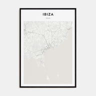 Ibiza Map Portrait Poster