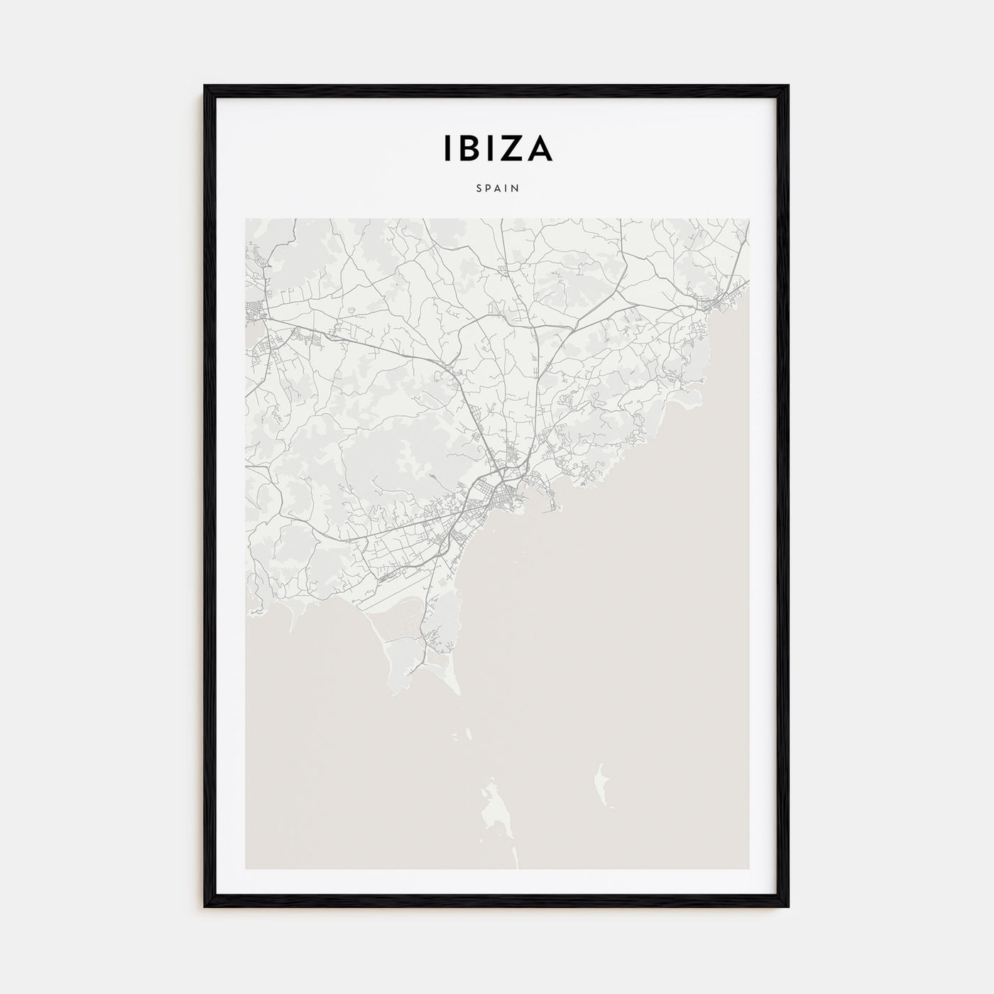 Ibiza Map Portrait Poster