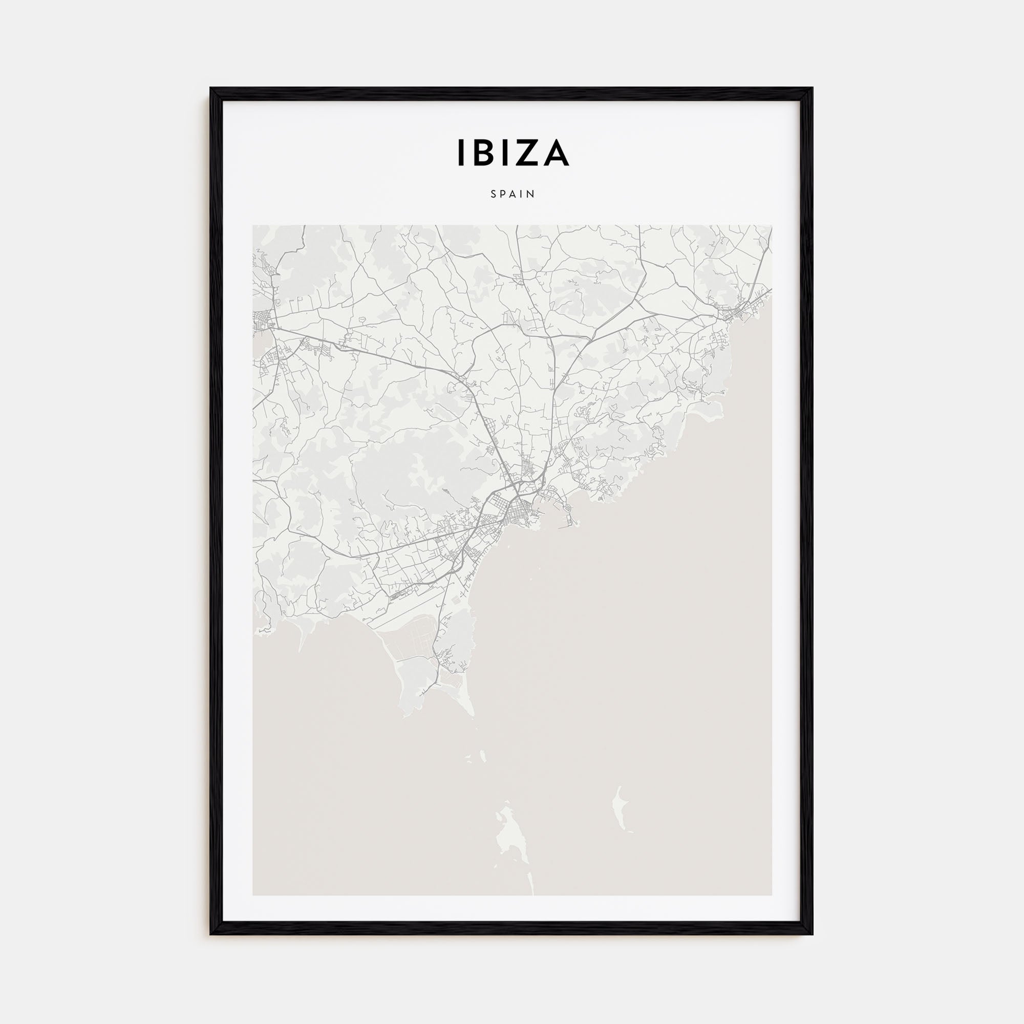 Ibiza Map Portrait Poster