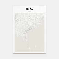 Ibiza Map Portrait Poster