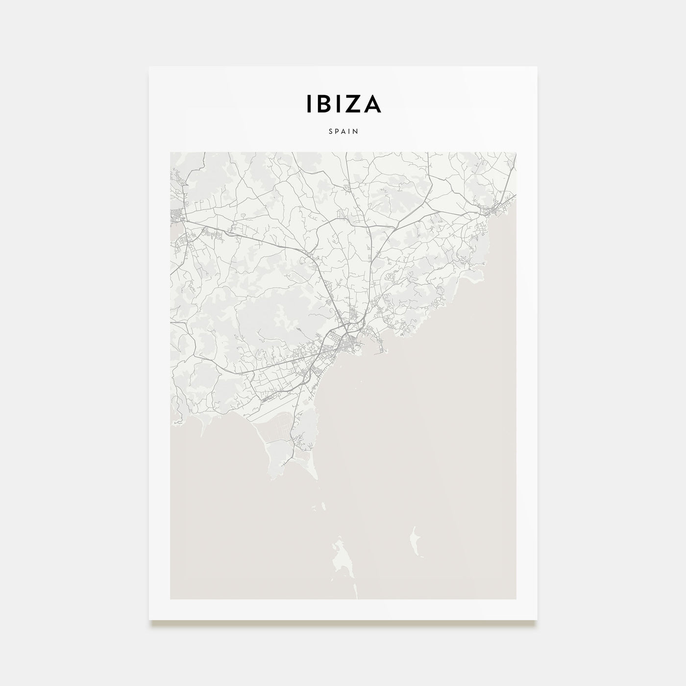 Ibiza Map Portrait Poster