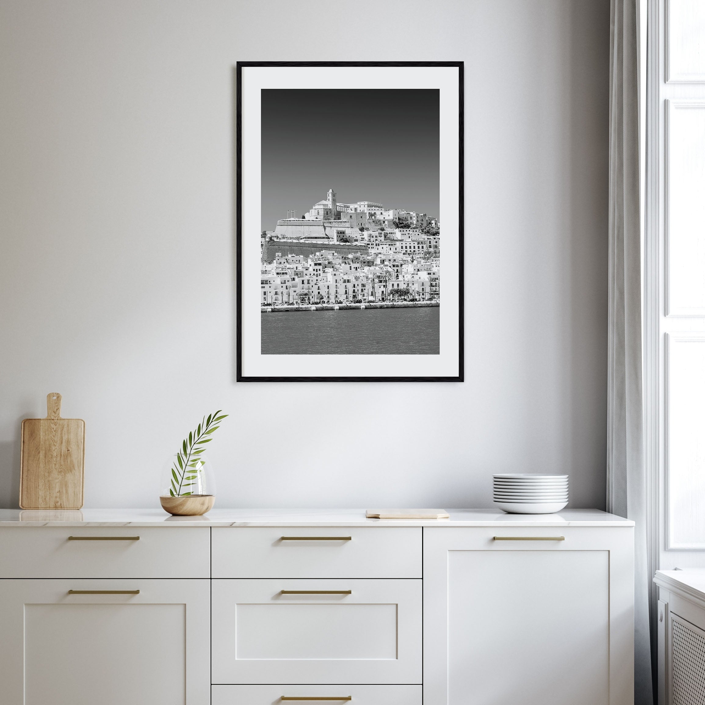 Ibiza Photo B&W Poster