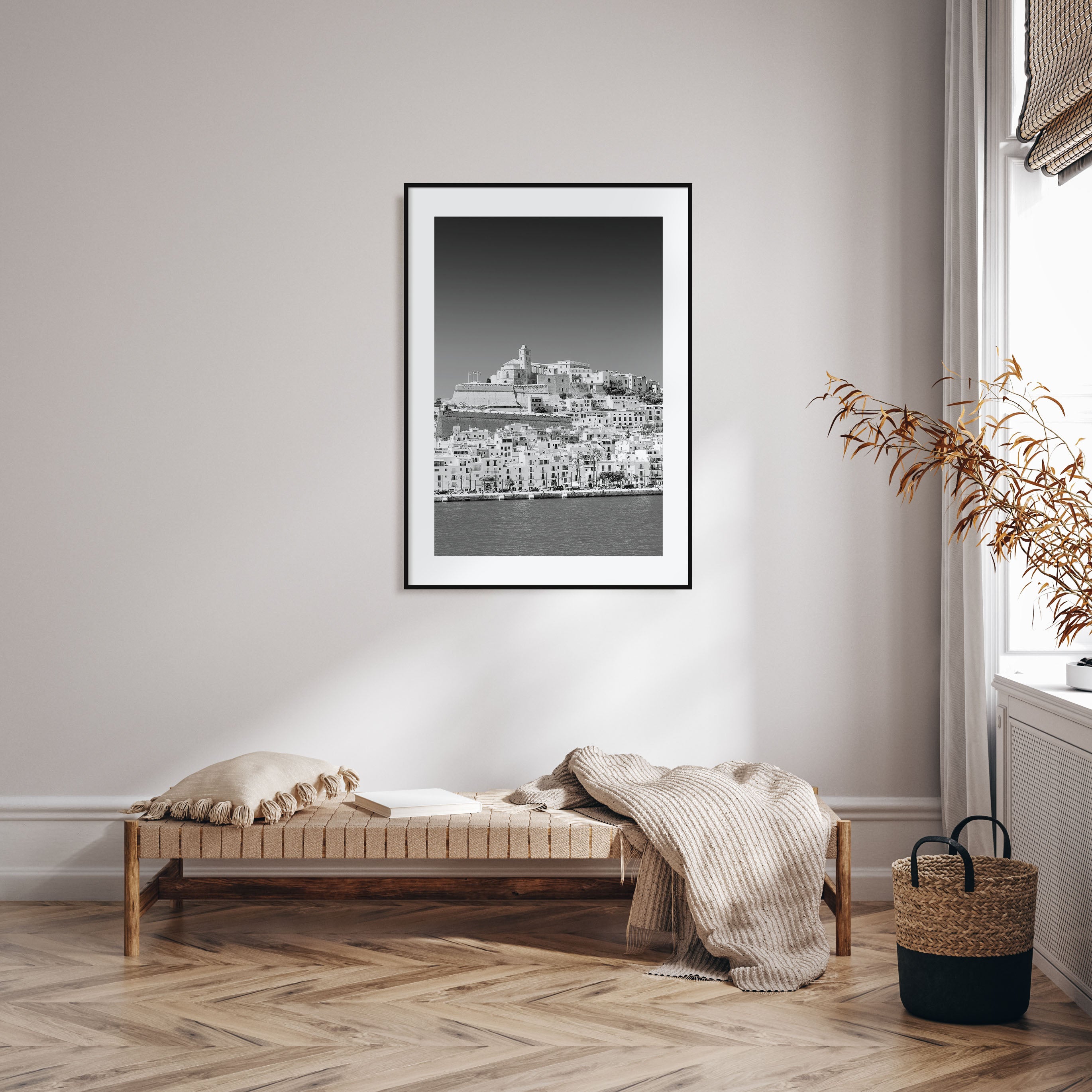Ibiza Photo B&W Poster