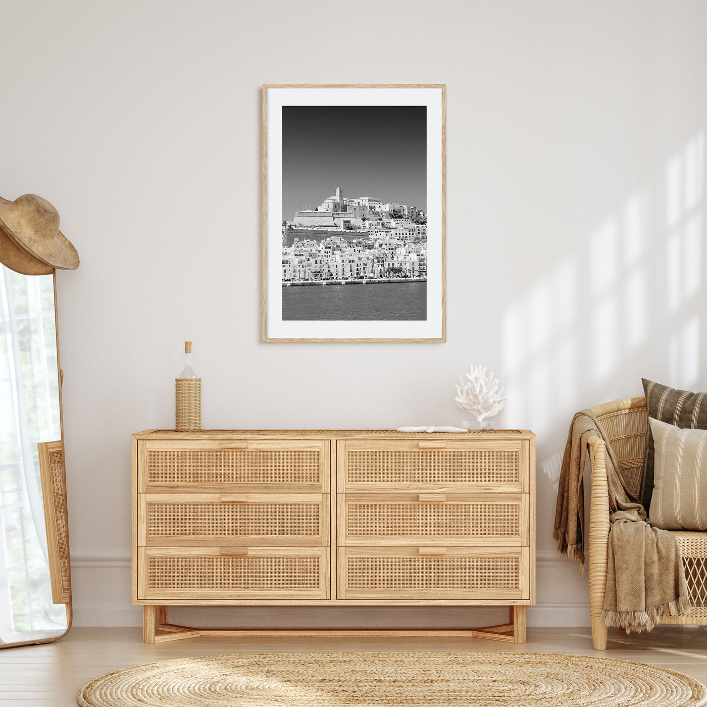 Ibiza Photo B&W Poster