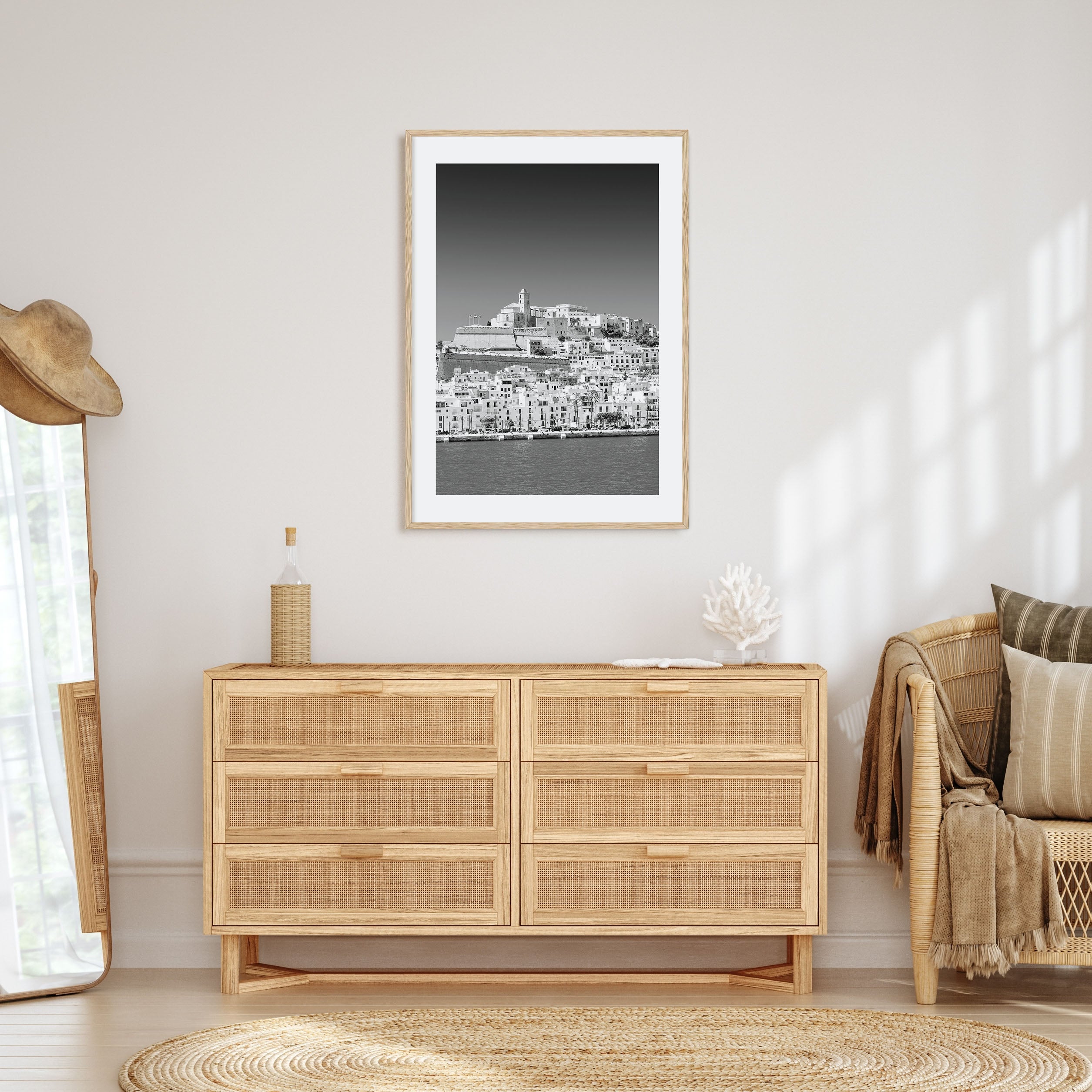 Ibiza Photo B&W Poster
