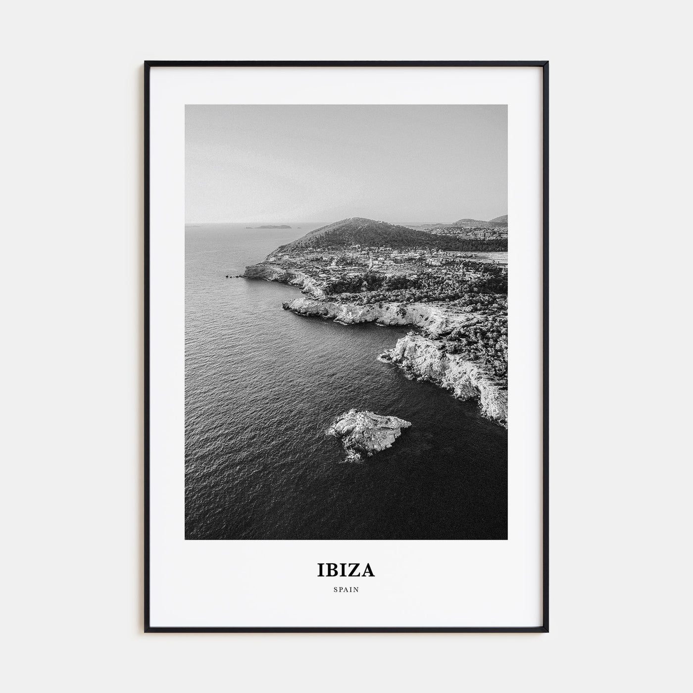 Ibiza Portrait B&W Poster