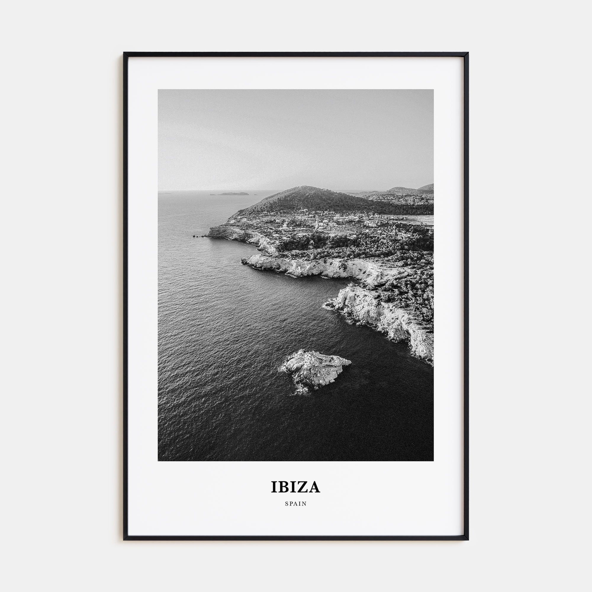 Ibiza Portrait B&W Poster