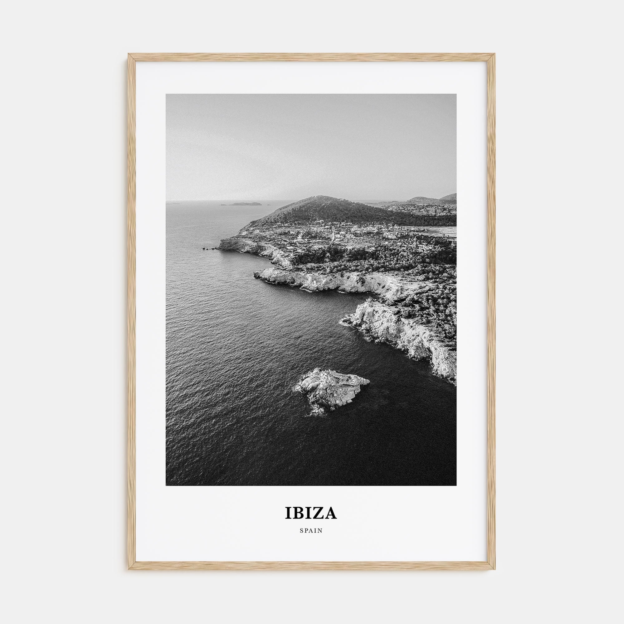 Ibiza Portrait B&W Poster