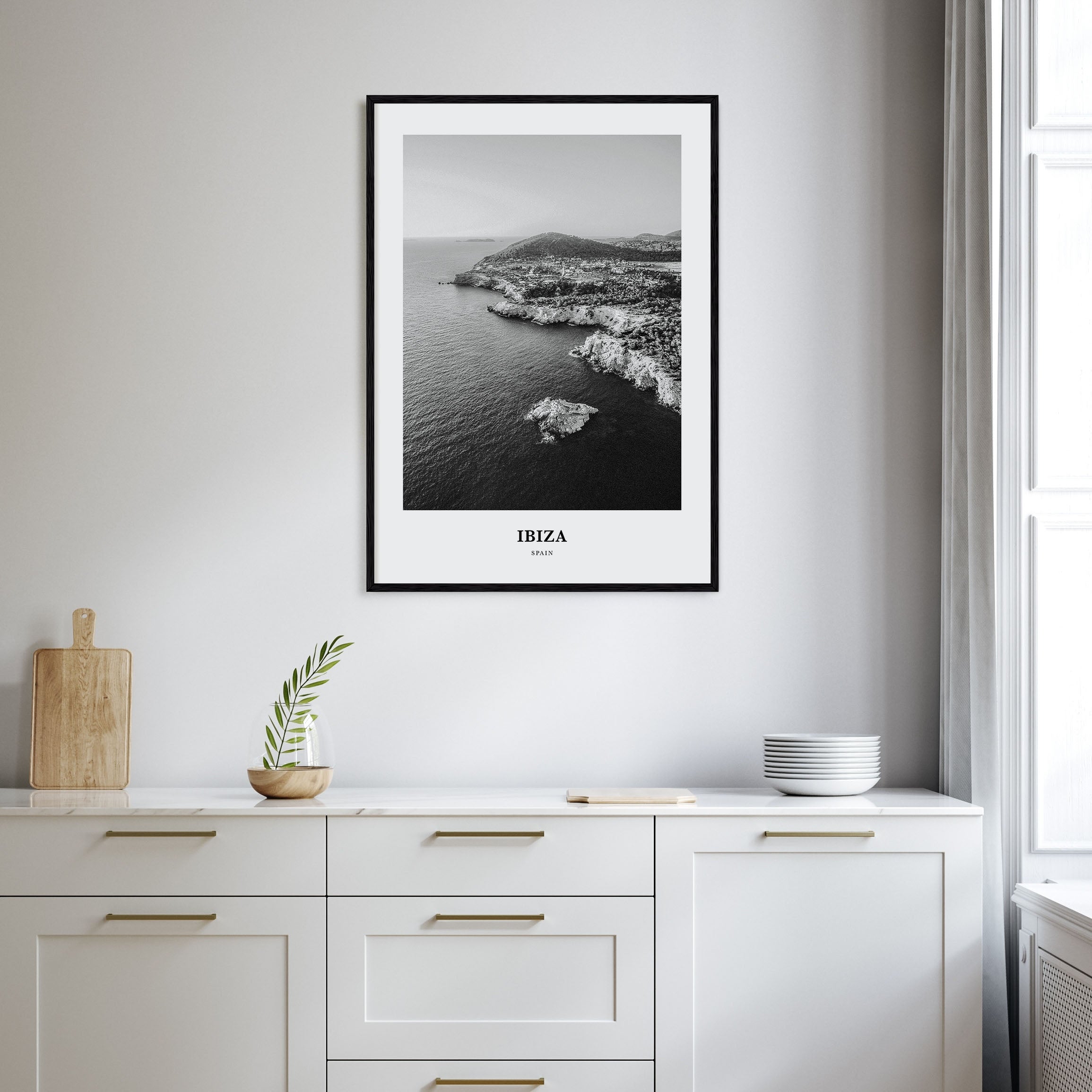 Ibiza Portrait B&W Poster
