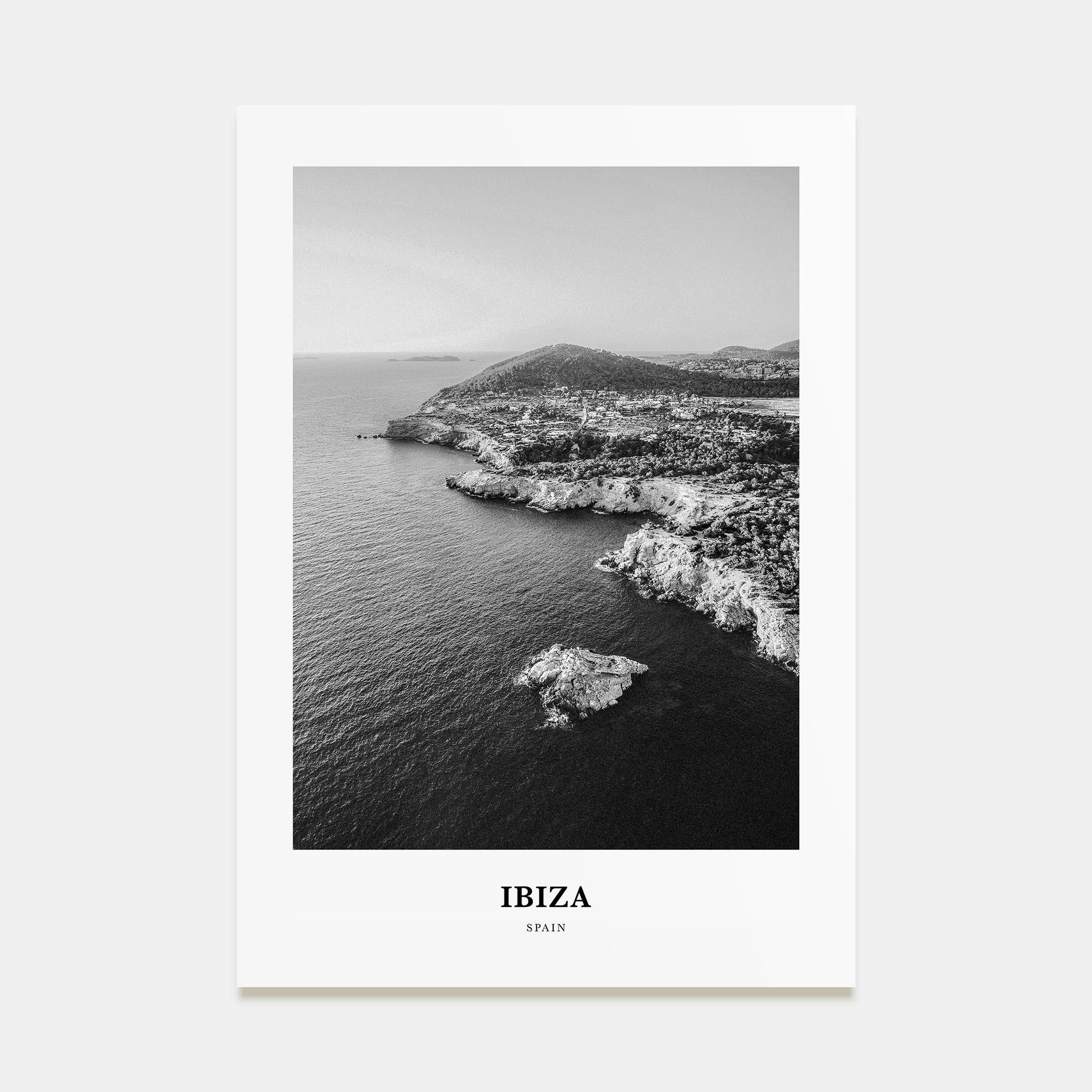 Ibiza Portrait B&W Poster