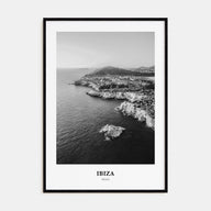 Ibiza Portrait B&W Poster