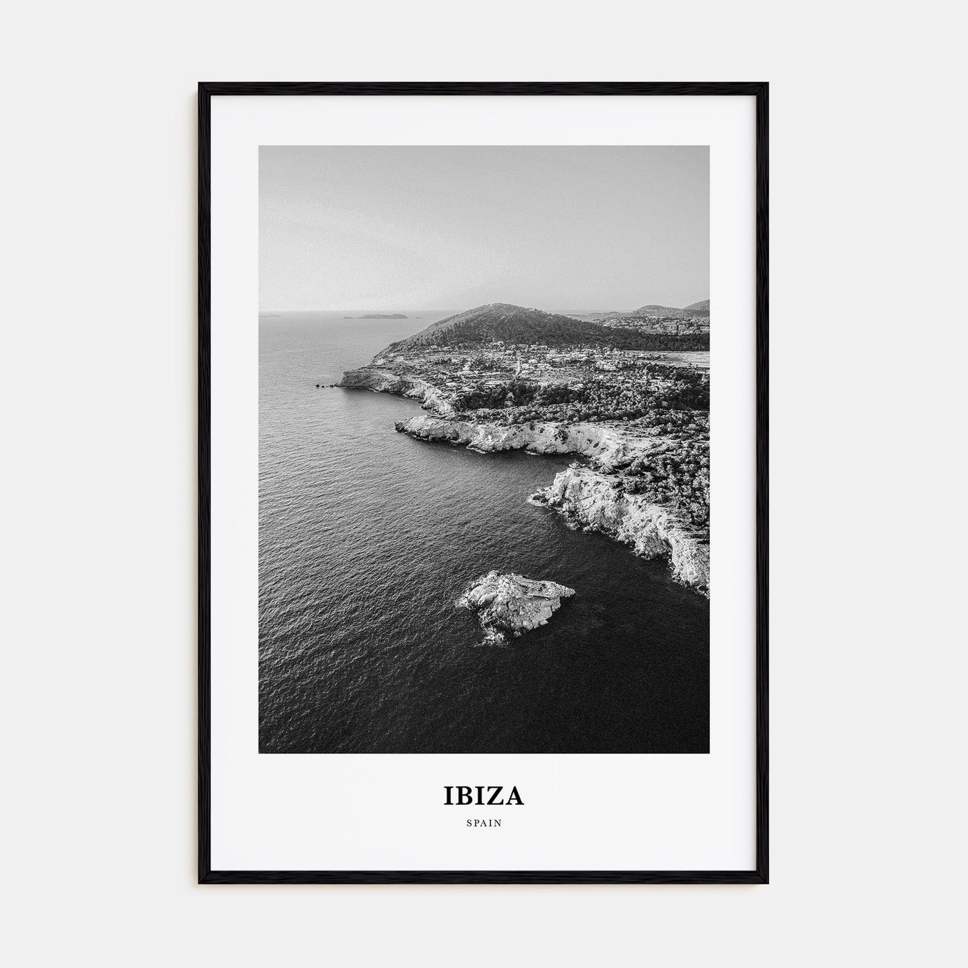 Ibiza Portrait B&W Poster