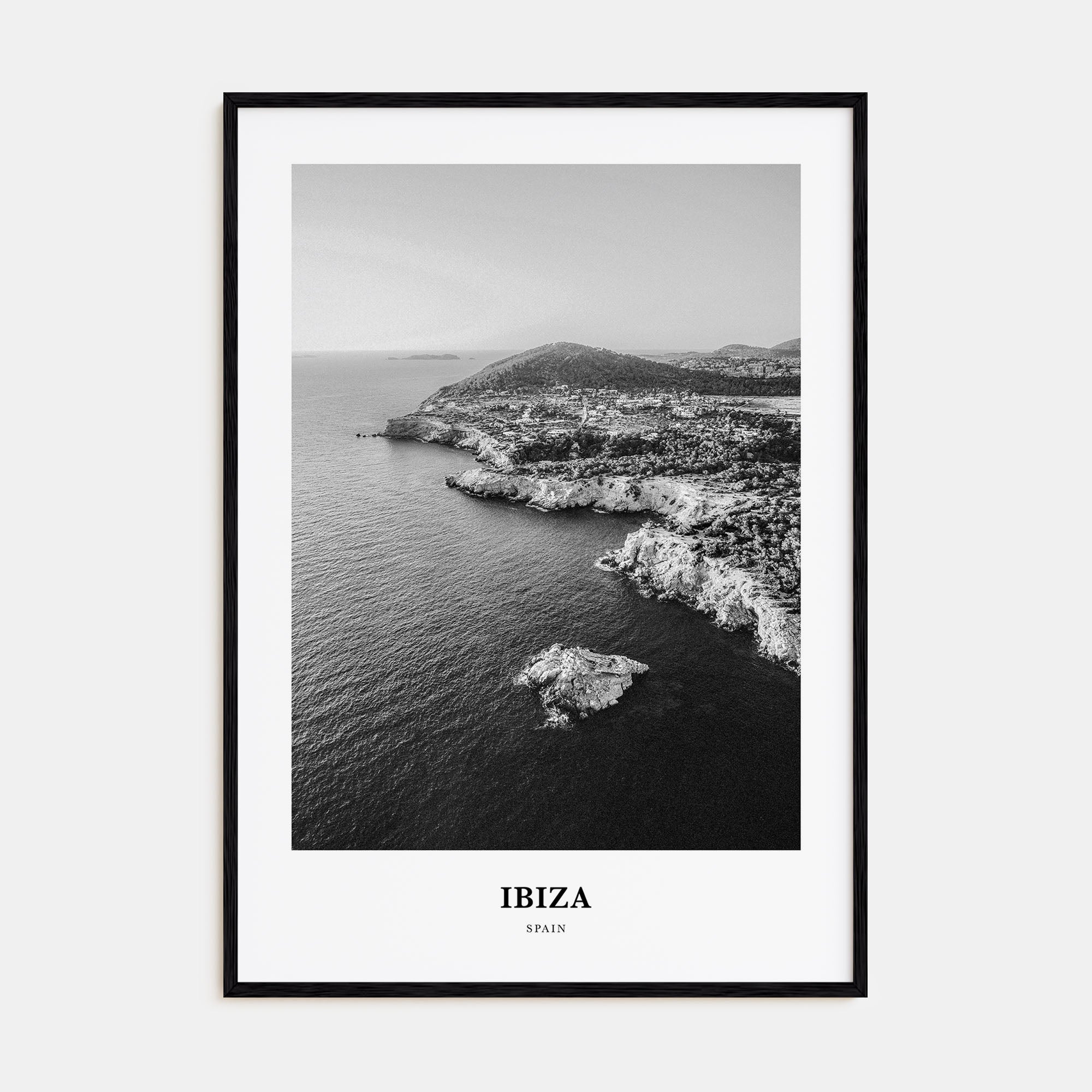 Ibiza Portrait B&W Poster