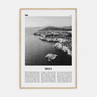Ibiza Travel B&W Poster