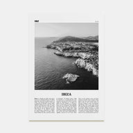 Ibiza Travel B&W Poster