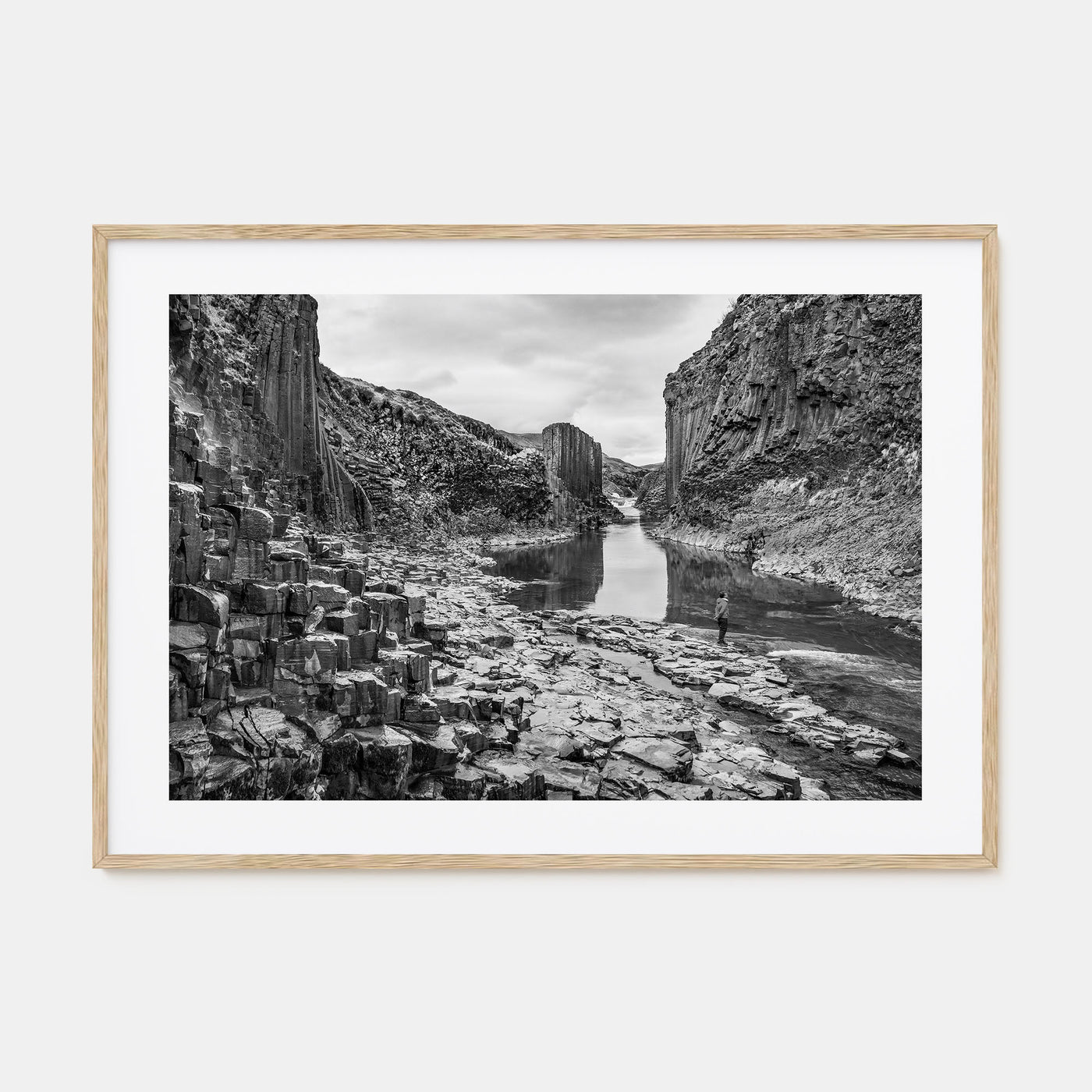 Iceland Landscape B&W Poster