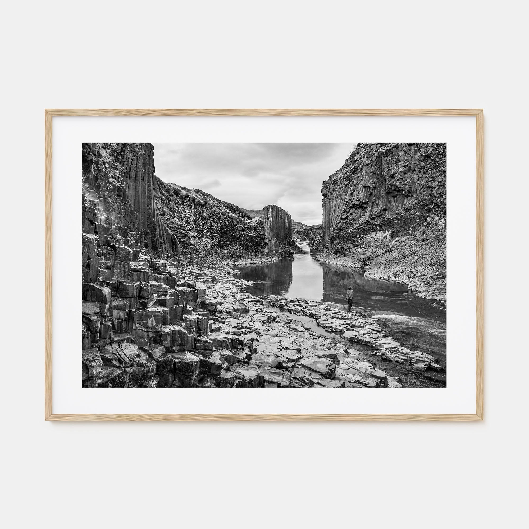 Iceland Landscape B&W Poster