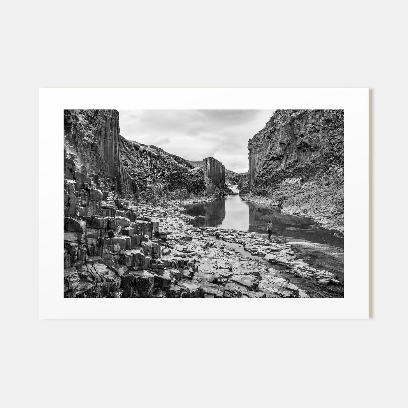Iceland Landscape B&W Poster