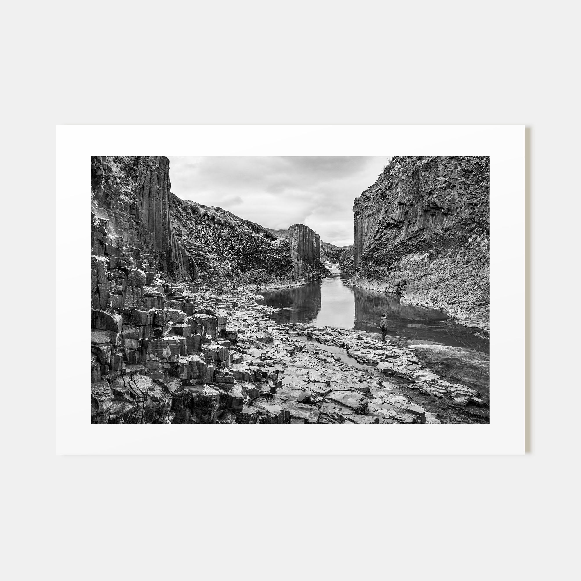 Iceland Landscape B&W Poster