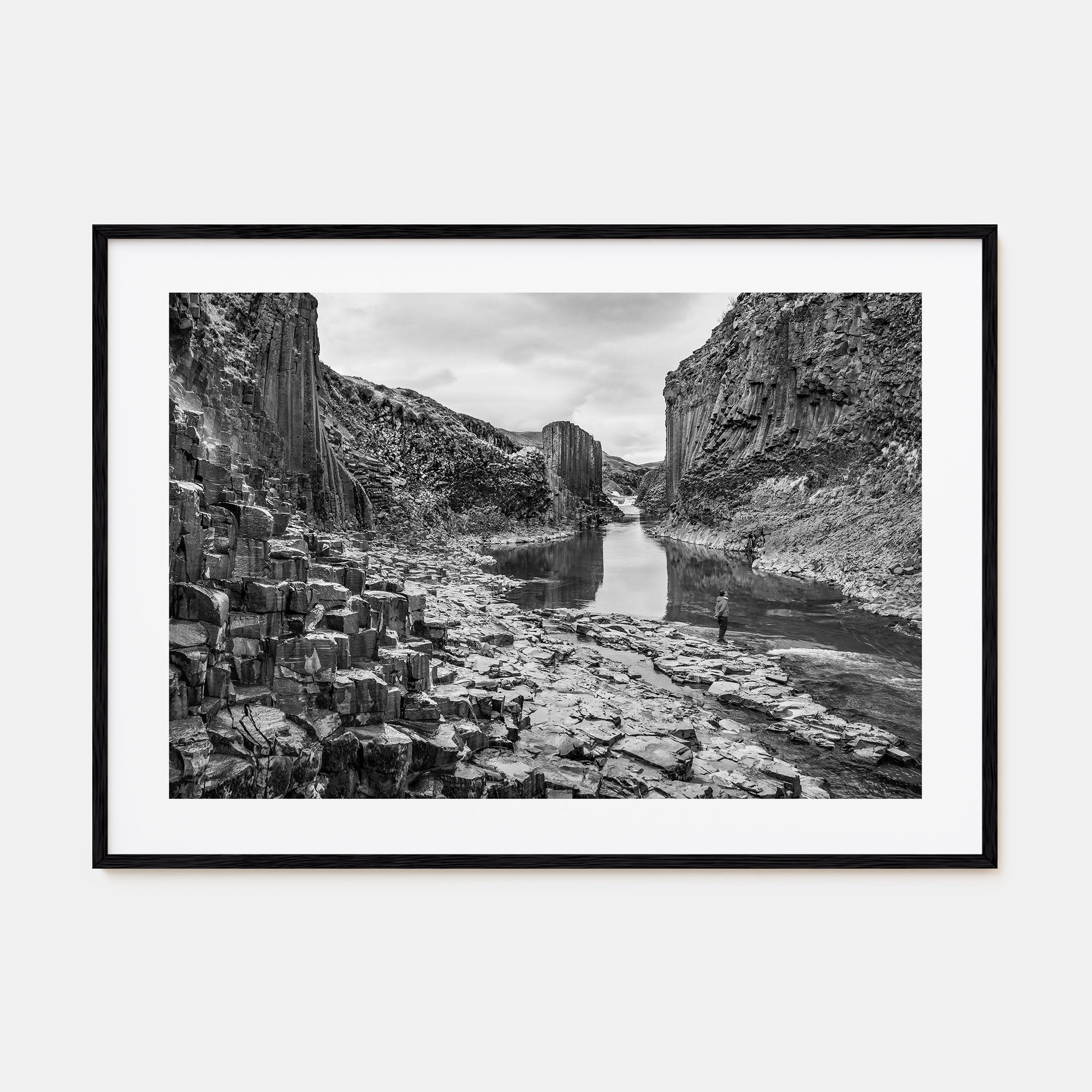 Iceland Landscape B&W Poster