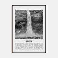 Iceland Travel B&W No 1 Poster