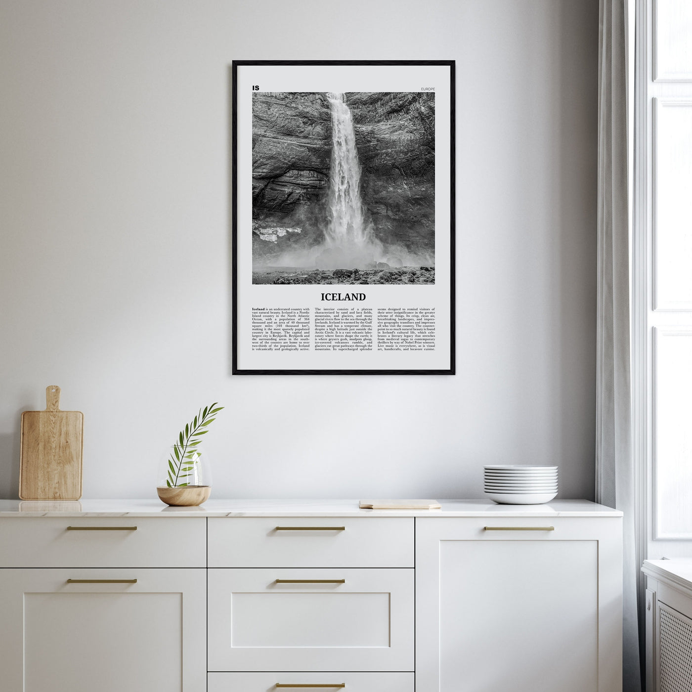 Iceland Travel B&W No 1 Poster
