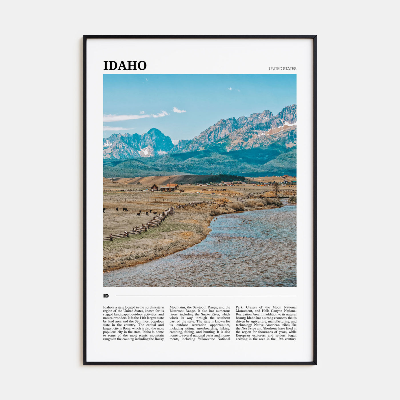 Idaho Travel Color No 2 Poster