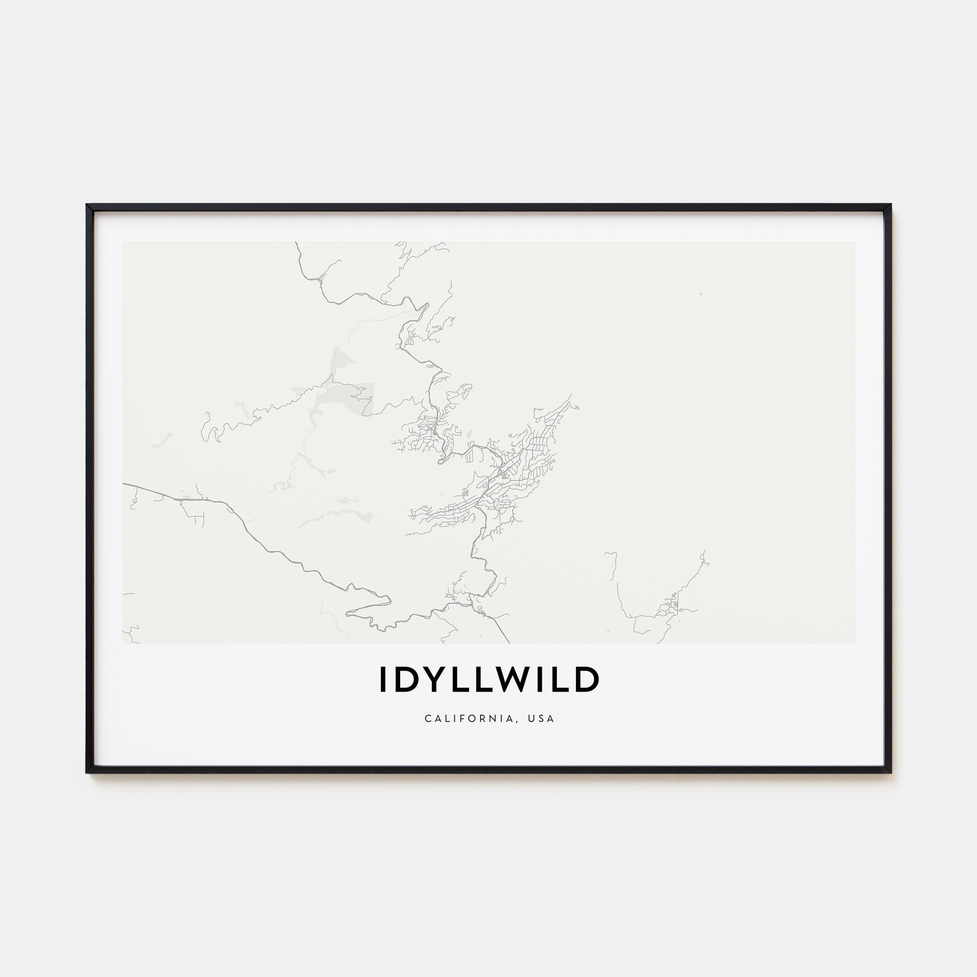 Idyllwild Map Landscape Poster
