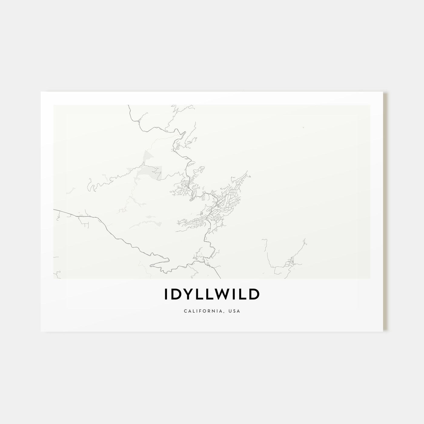 Idyllwild Map Landscape Poster