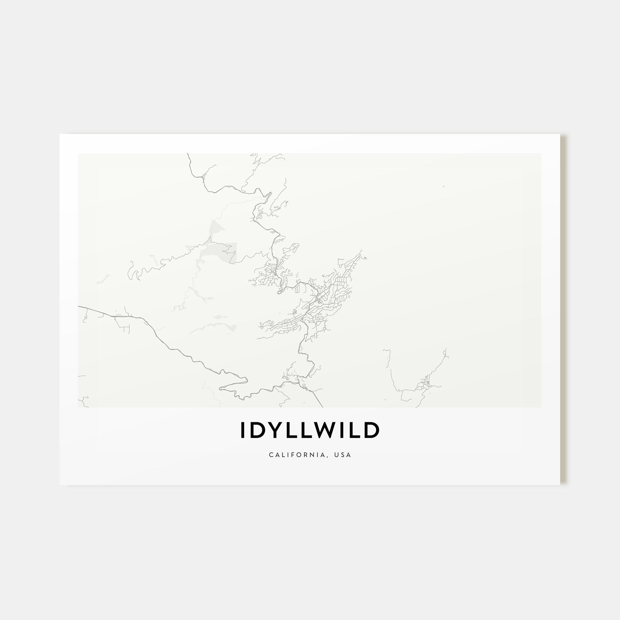 Idyllwild Map Landscape Poster