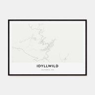 Idyllwild Map Landscape Poster