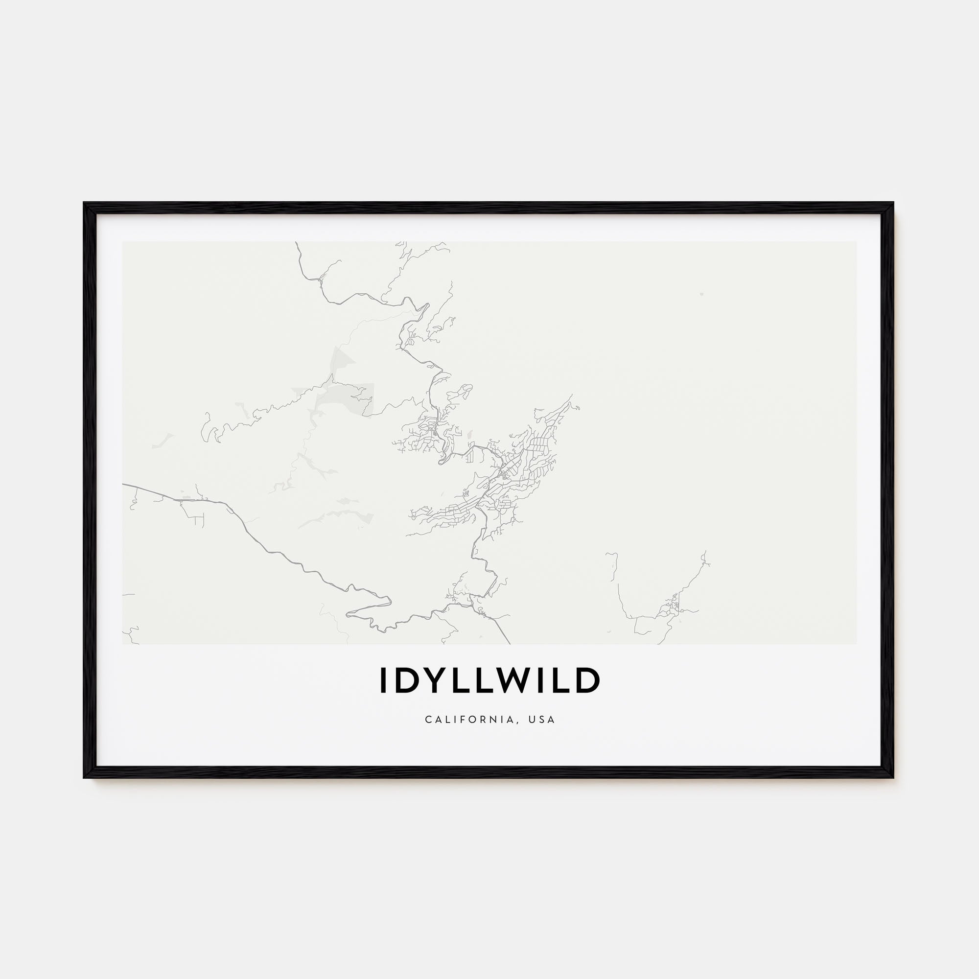 Idyllwild Map Landscape Poster